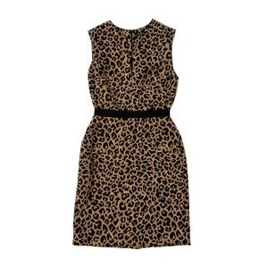 3.1 Phillip Lim X Barney's New York Leopard Cheetah Black Cocktail Dress US 0